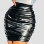 black leather skirts for women