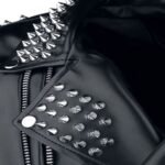 Mens Studded Leather Biker Jacket