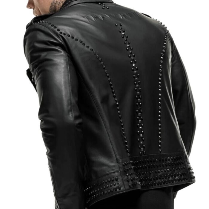 Black Studded Leather Jacket