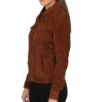 Brown Suede Trucker Jacket