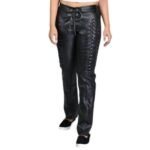Lace Up Leather Pants Womens