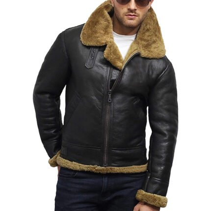 sheepskin shearling jacket mens