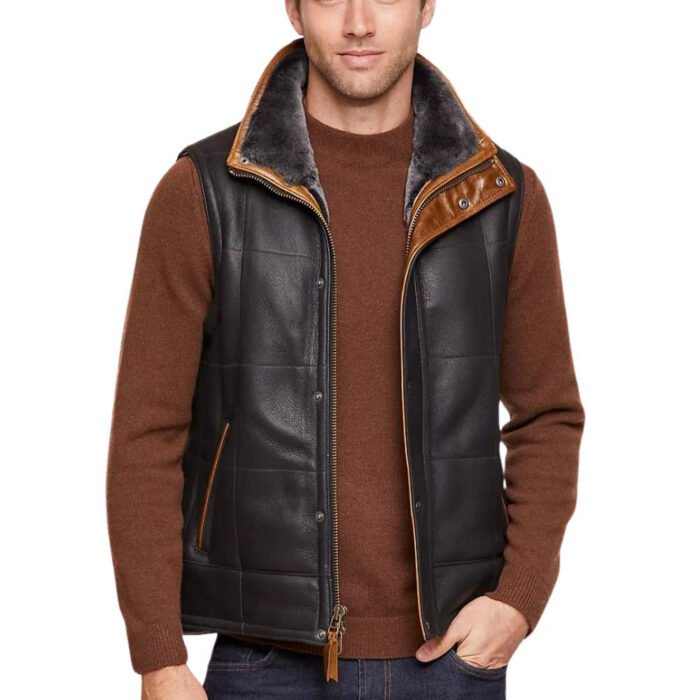 Sheepskin Leather Shearling Vest