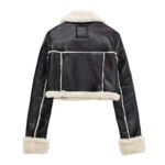 Black Crop Leather Jacket