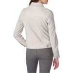 White Denim Leather Jacket