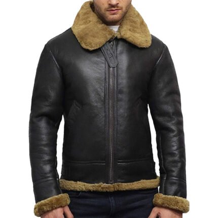 sheepskin shearling jacket mens