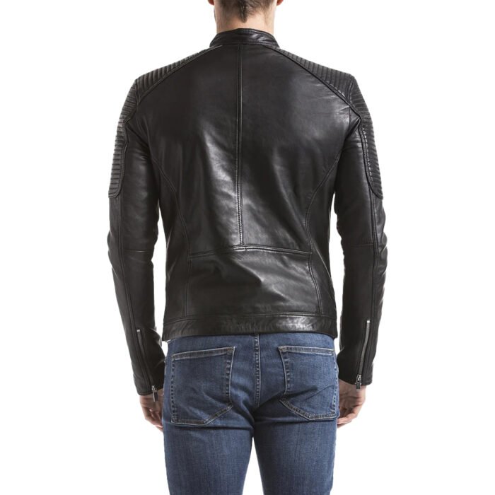 Bomber Biker Style Leather Jacket