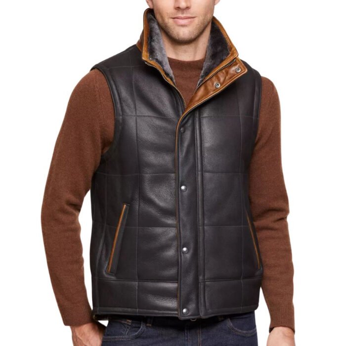 Sheepskin Leather Shearling Vest