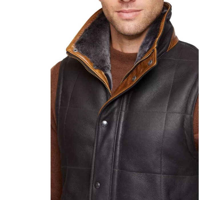 Sheepskin Leather Shearling Vest