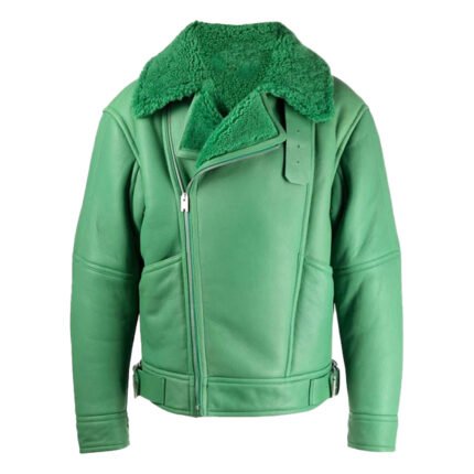 Shearling Leather Aviator Jacket