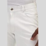 White Leather Mens Pants